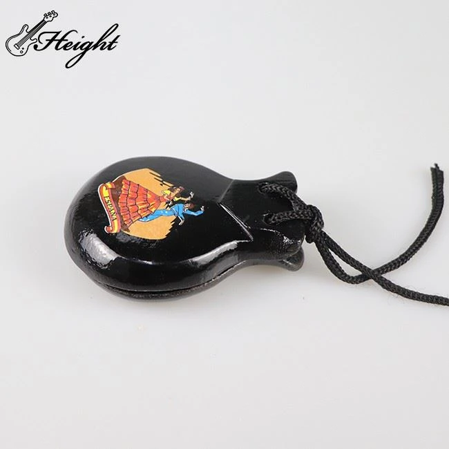 Spanish Castanets Black With Flower Castanet Bamboo Source