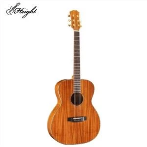 40 "AA Qib Koa Plywood Sab saum toj Acoustic Guitar